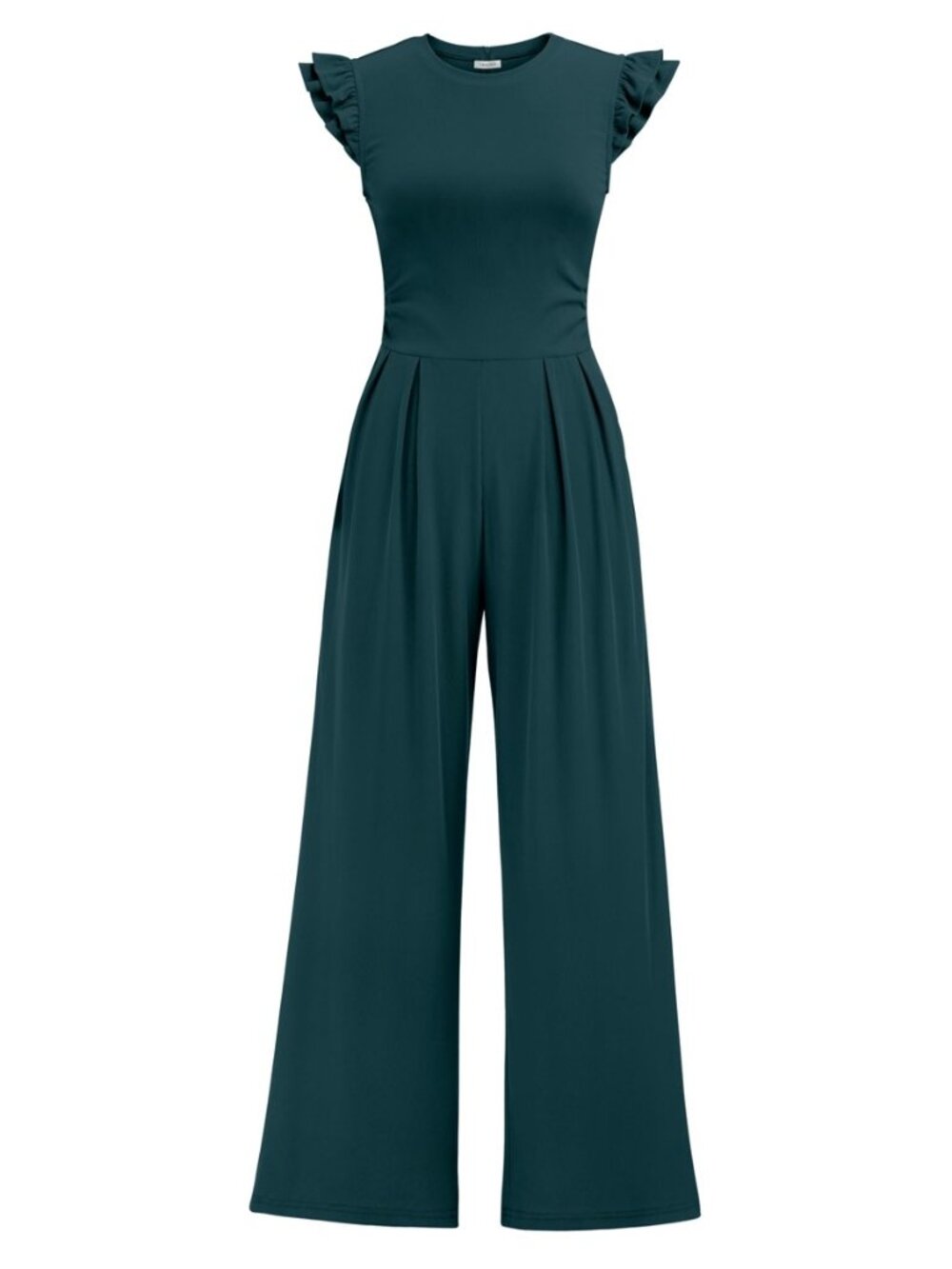 Jumpsuits for Women Dressy Casual Ruffle Cap Sleeve Romper Summer Rib Knit One